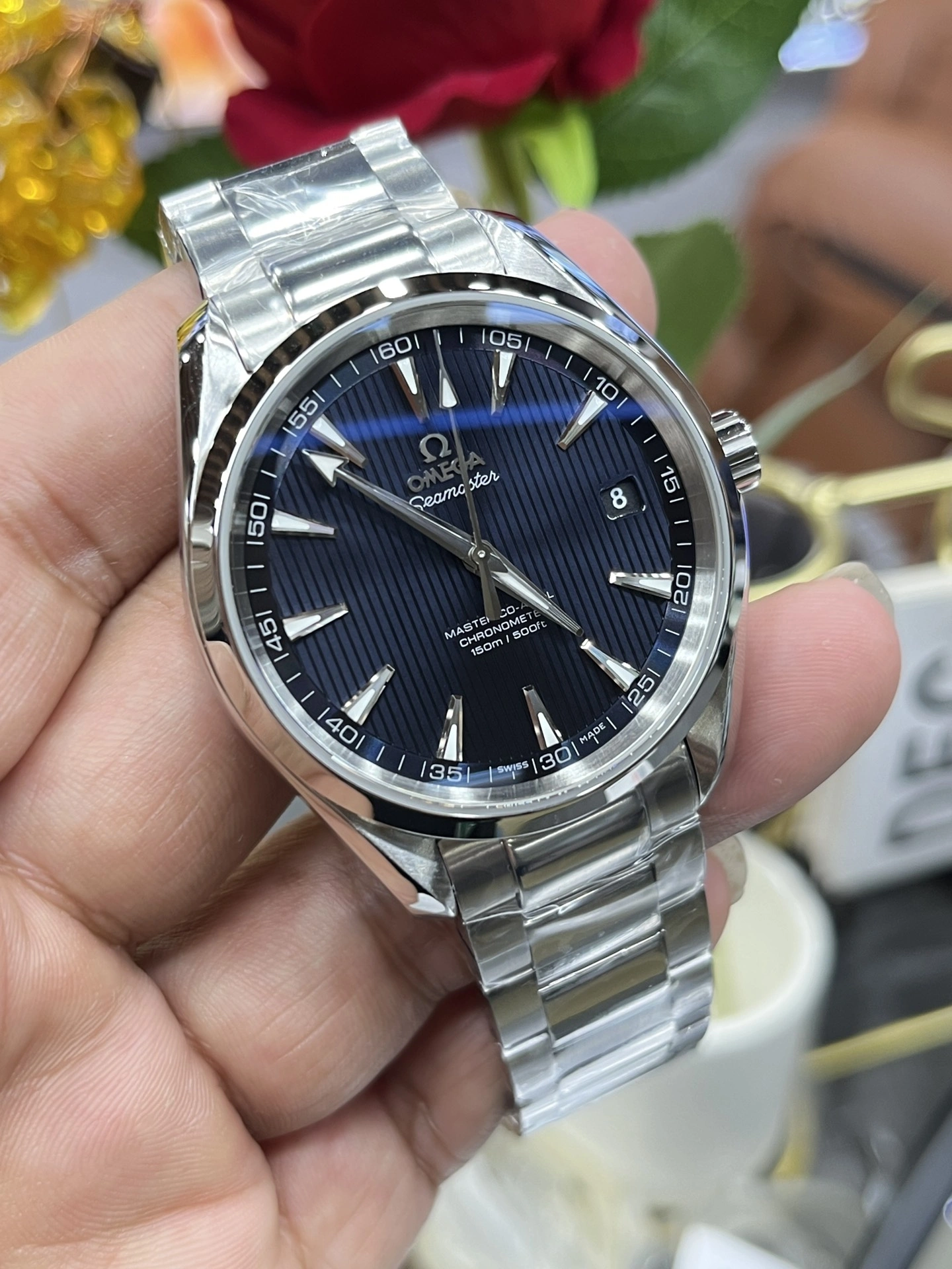 CBD Factory Omega Seamaster Aqua Terra 150M 41.5mm Blue Vertical Teak Dial (231.10.42.21.03.003) 1:1 Super Clone – DD8500 Movement Durable 257